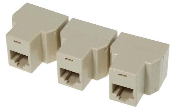 3pcs / Pack RJ45 CAT5 Ethernet Cable LAN Port 1 to 2 Socket Splitter Connector - Image 3
