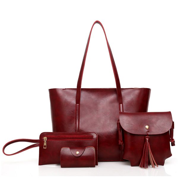 4pcs Women Tote Handbag Shoulder Crossbody Bag - Image 18
