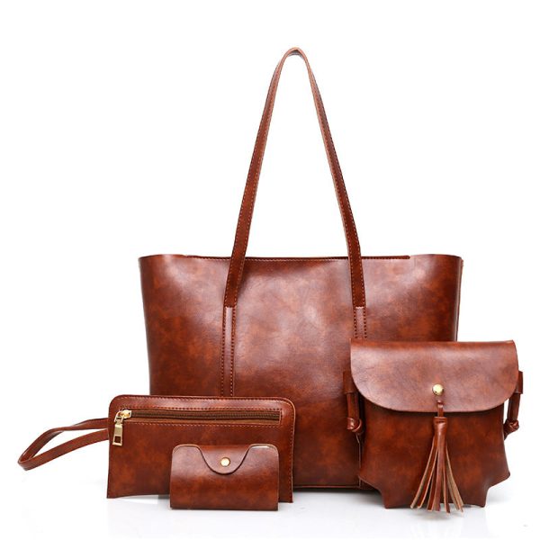 4pcs Women Tote Handbag Shoulder Crossbody Bag - Image 19