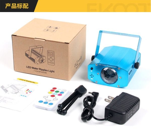 10W RGB LED Water Ripples Light Stage Lamp Laser Projector - Image 9