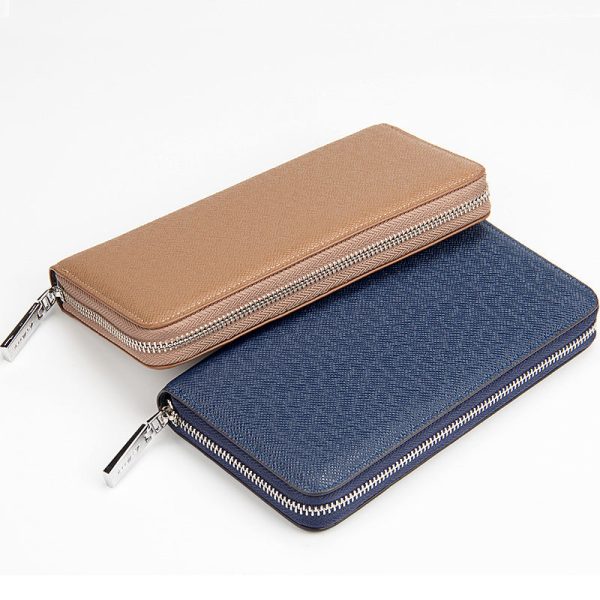 Baellerry New Men Lichee Pattern Metal Clip Embellishment Vertical Long Portable Clutch Wallet /w004 - Image 6