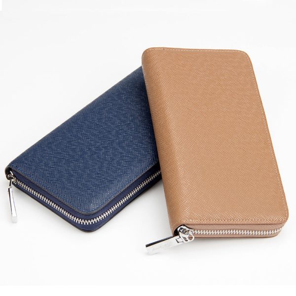 Baellerry New Men Lichee Pattern Metal Clip Embellishment Vertical Long Portable Clutch Wallet /w004 - Image 4