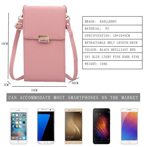 Baellerry Leather Multi-function Women Crossbody Clutch Bag - Image 13