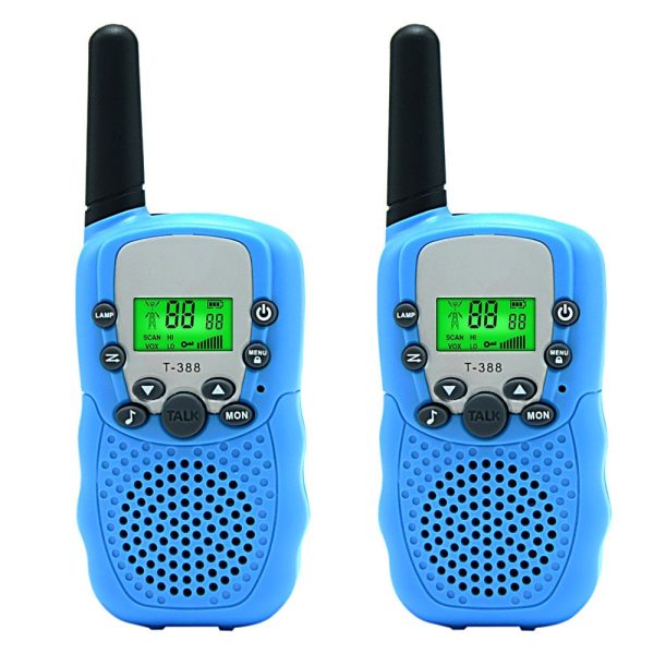 2PCS T-388 Kids Walkie Talkie Travel Handheld Kids Portable 3 Miles Range 22 Channels