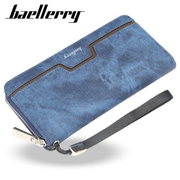 Baellerry New Patchwork Canvas Portable Clutch Wallet for Men