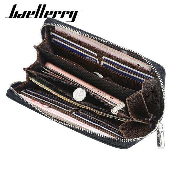Baellerry New Patchwork Canvas Portable Clutch Wallet for Men - Image 3